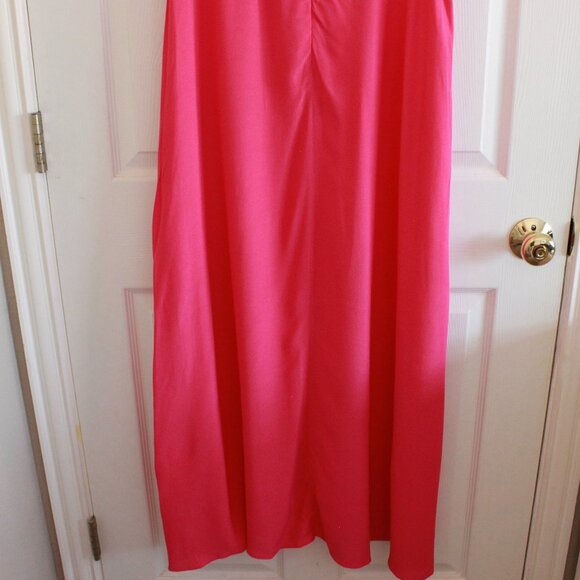 SALONI Lea Color-block Ruffled Smocked Crepe Maxi Dress Pink Green - Picture 11 of 12